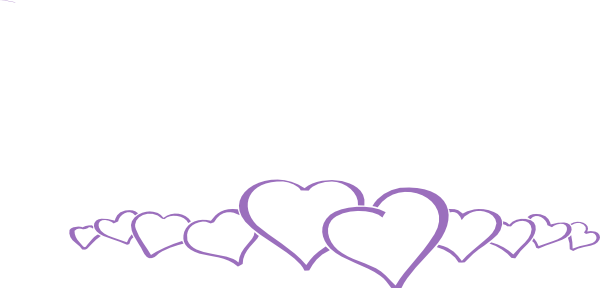 Purple Wedding Heart Clipart