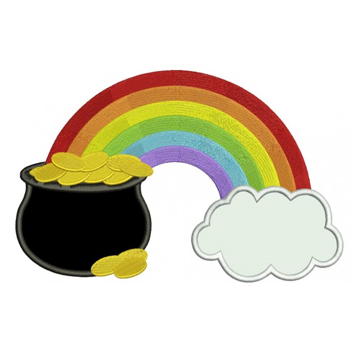 Pot of Gold St Patricks Day Irish Applique Machine Embroidery ...