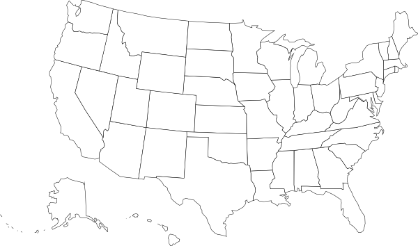 Blank Us Map clip art - vector clip art online, royalty free ...