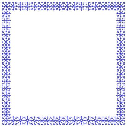 Border Frame Embroidery Designs:- Cross Stitch SnowFlake Frame ...