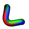 Large metallic tube font clipart