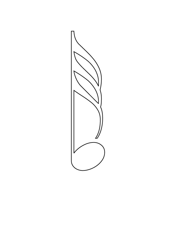 Music Notes Colouring Pages