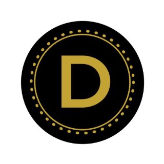 GOLD LETTER MONOGRAM - D Decorative Bathroom Sink Stopper Toppers ...