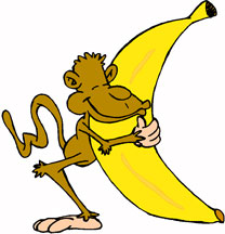 Cartoon Monkey Eating A Banana - ClipArt Best