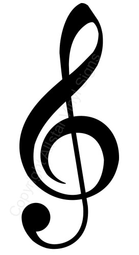 Treble Clef - Music Note Car Stickers - Musical Vinyl Window ...