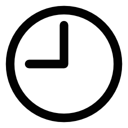 Round clock at nine oclock outline vector icon | Free Other icons