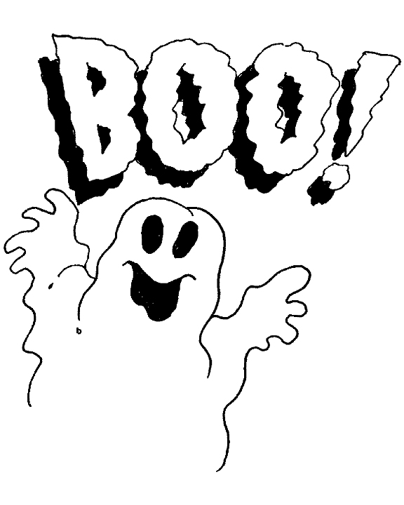 boo Colouring Pages