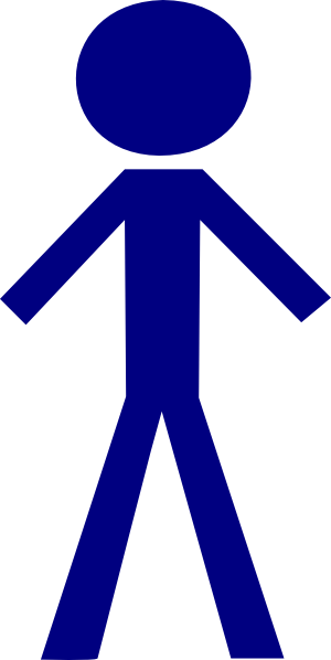 Stick Figure Male clip art Free Vector