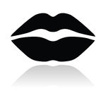 Lips black glossy icon Clipart - Free Clipart Images
