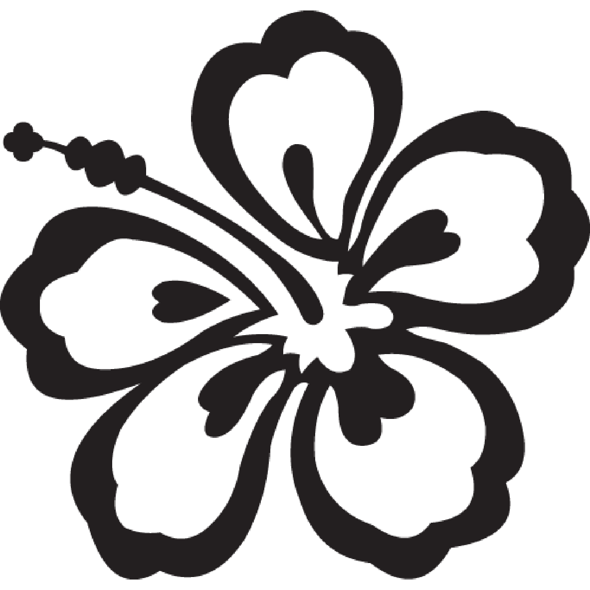 Hawaiian Flower Outline - Viewing Gallery