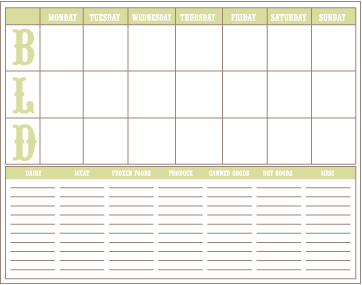 20 Free Menu Planner Printables