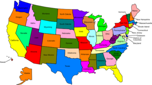 Us Map With States Clip Art - vector clip art online ...