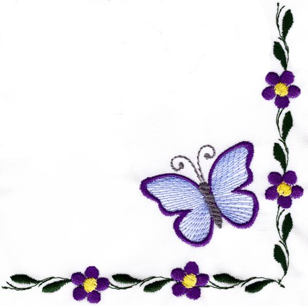 Butterfly corner border clipart