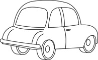 Free Black and White Cars Outline Clipart - Clip Art Pictures ...