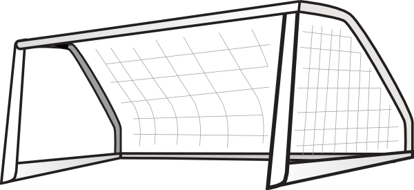 Soccer Goal Clip Art Black And White - Free ...