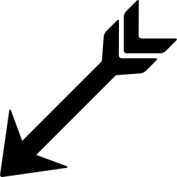 Indian arrow pointing left down - Free Arrows icons