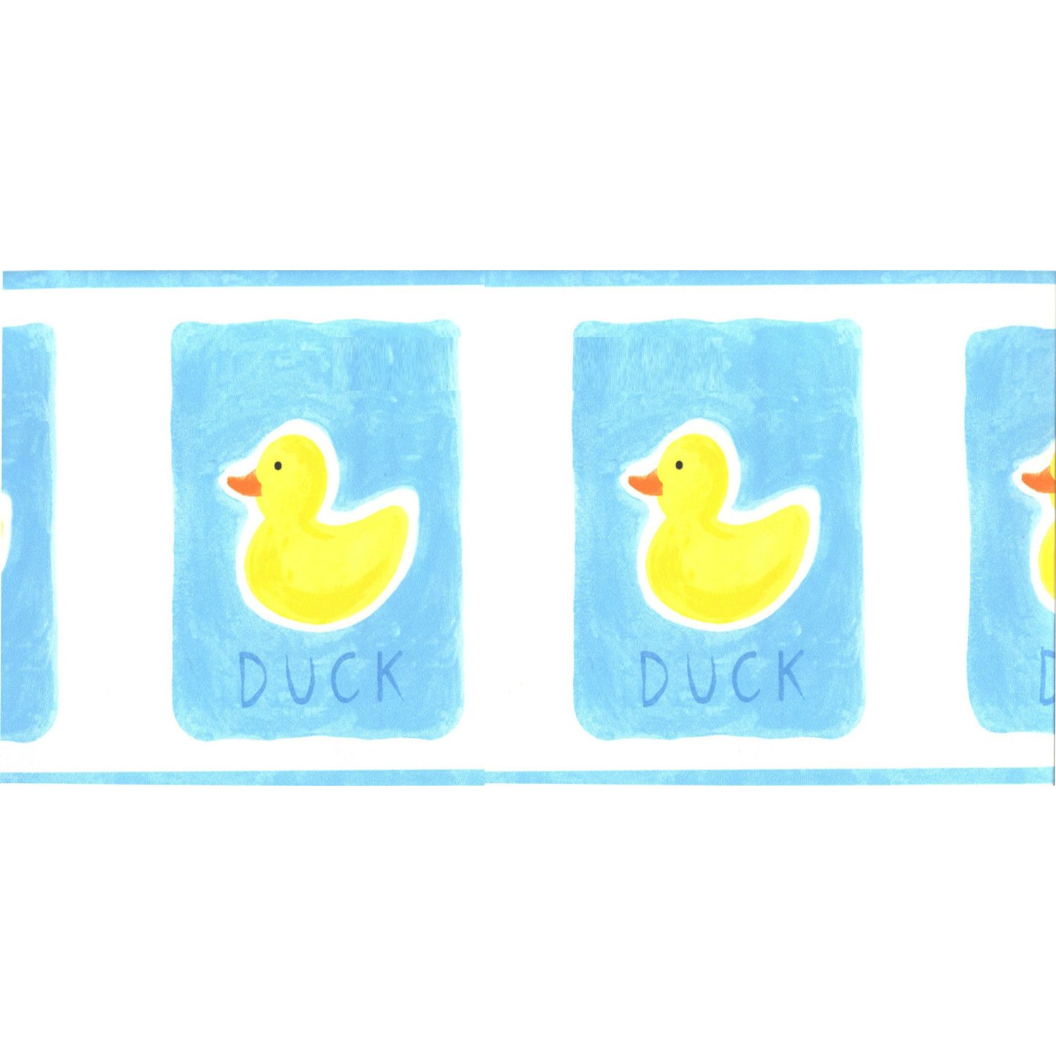 Rubber Duckies Ducks Pre Pasted Wall Border Nursery or Bathroom ...