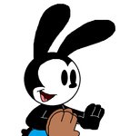 Oswald plays baseball with Bunny Kids