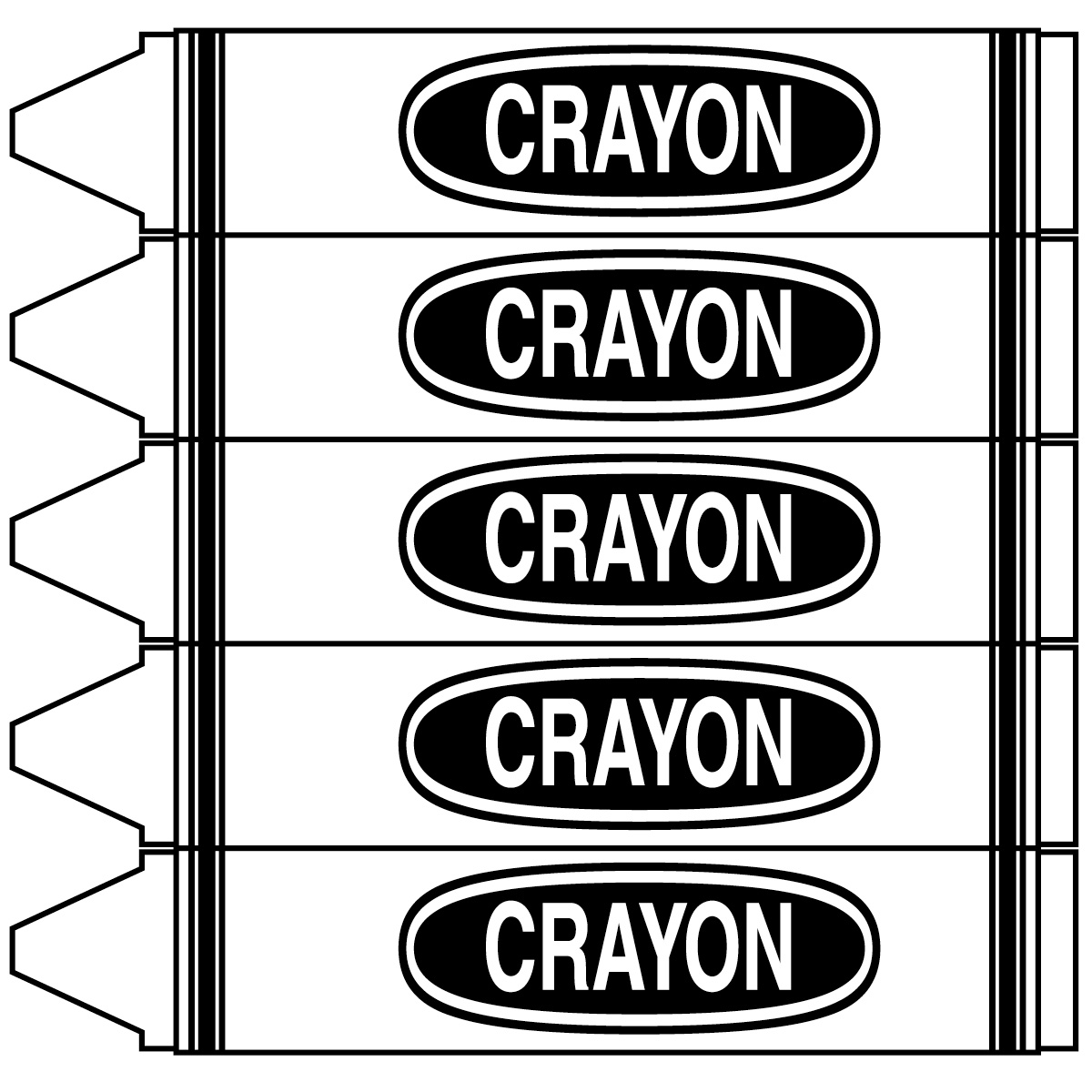 crayon Colouring Pages