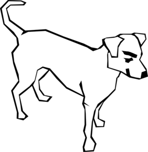 Mean White Dog Clip Art - vector clip art online ...