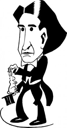 Magician Howard Thurston clip art Vector clip art - Free vector ...