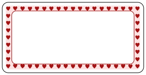 Valentine's Day Hearts Border Label - Label Templates ...