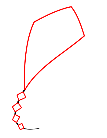Drawing a cartoon kite