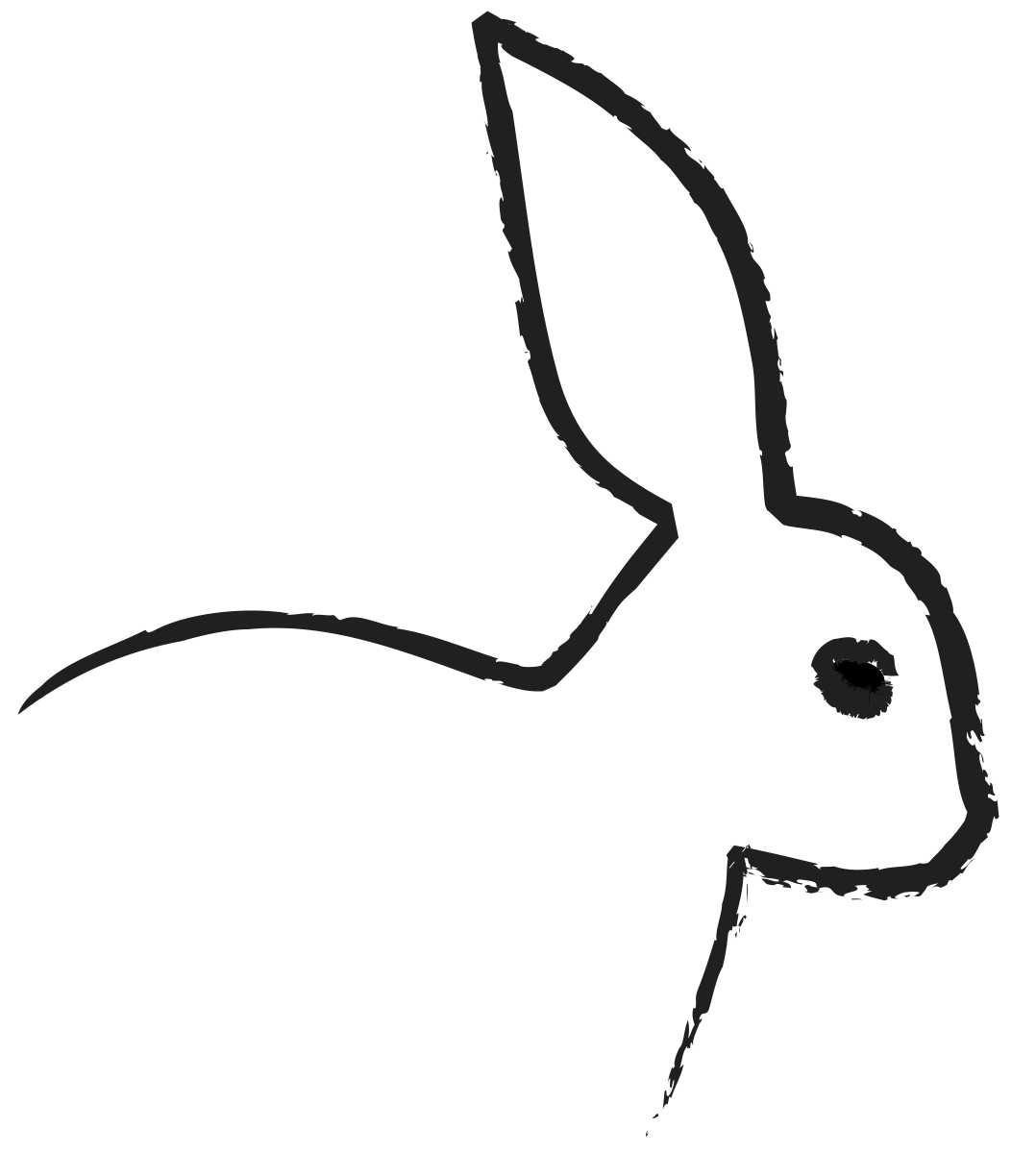 Rabbit Outline | Free Download Clip Art | Free Clip Art | on ...