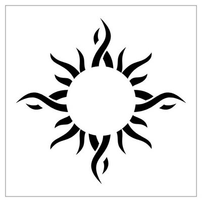 Simple Tribal Sun Tattoo - ClipArt Best