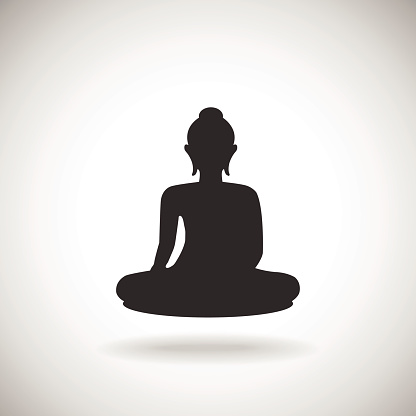 Silhouette Of Faces Of Buddha Clip Art, Vector Images ...