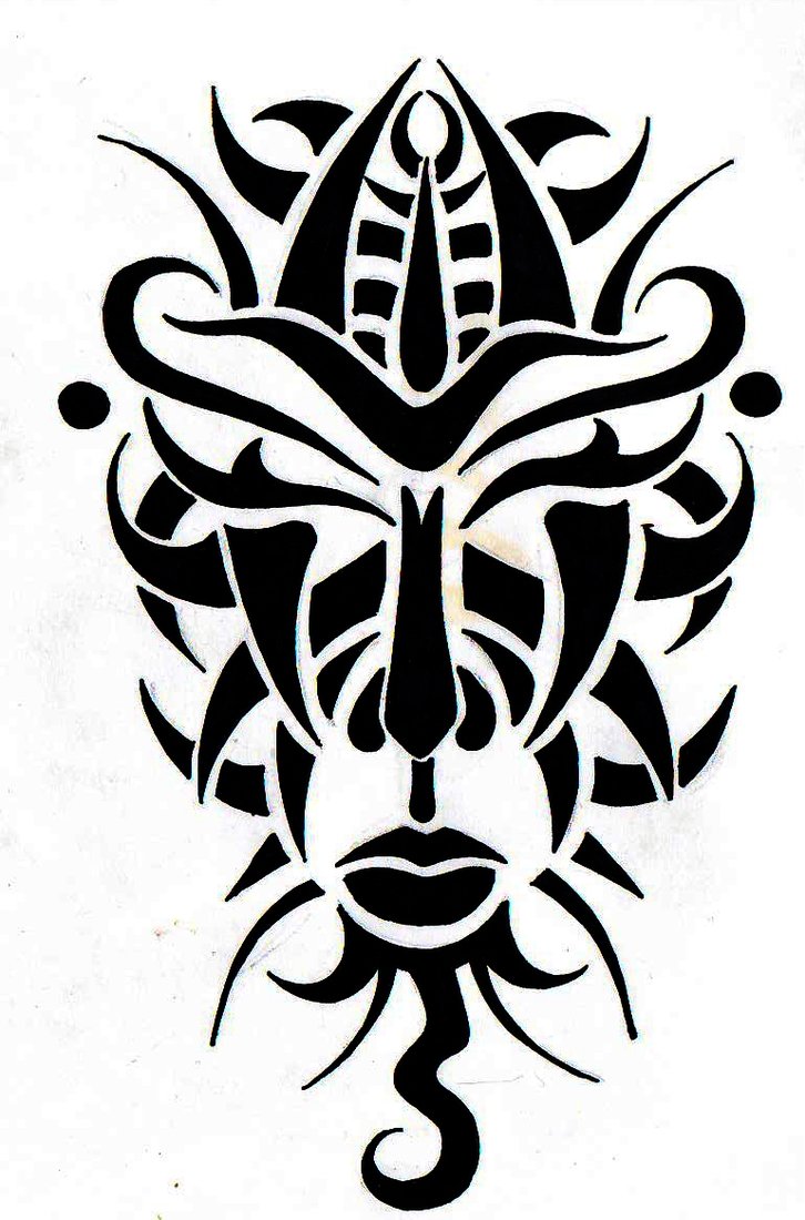 Tribal African Mask Tattoo: Real Photo, Pictures, Images and ...