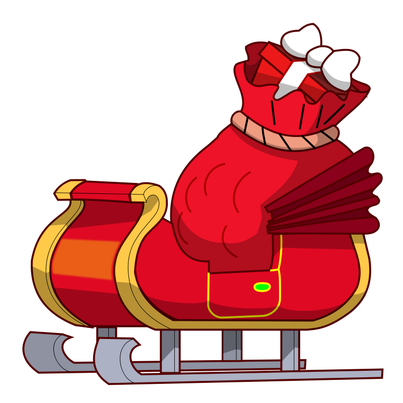 Christmas sleds clipart