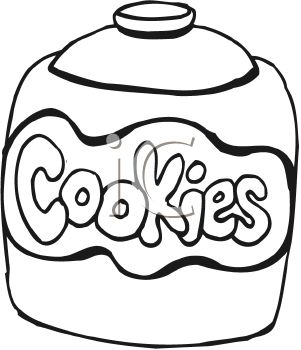 Cookie Black And White Clipart