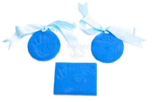Soft Clay Dough for Imprints White, Pink, Blue, Brown - BabyRice