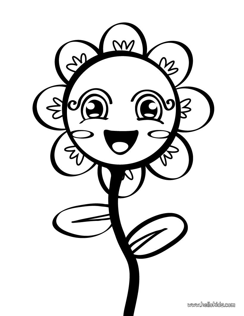 Color Pages Of Flowers For Kids | Coloring Online