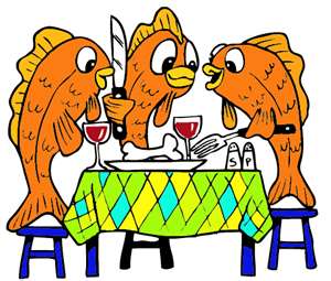 Fish fry dinner clipart