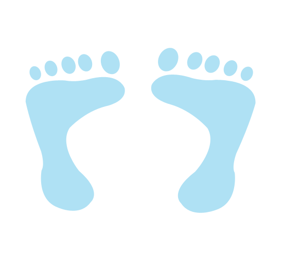 Blue Baby Footprints Clipart