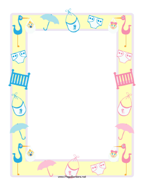 Baby Border For Word Clipart