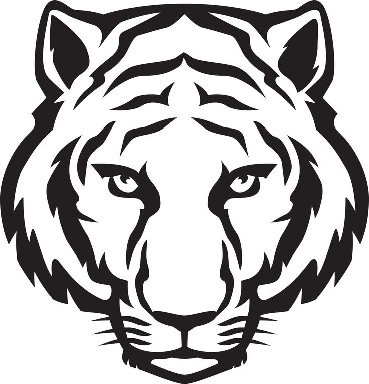 Tiger face outline clipart