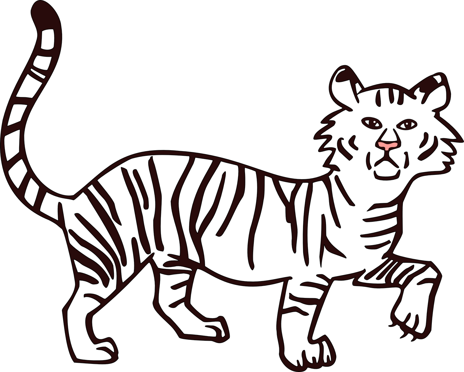 Tiger Outline Black - ClipArt Best