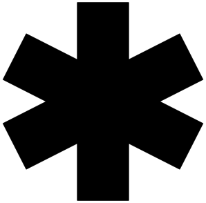 Star Of Life Black Clip Art - vector clip art online ...