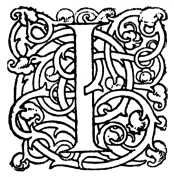 Fancy Letter I - ReusableArt.com