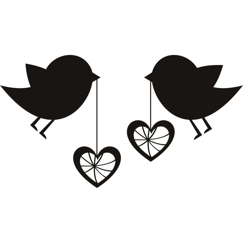 Love bird clipart black and white free