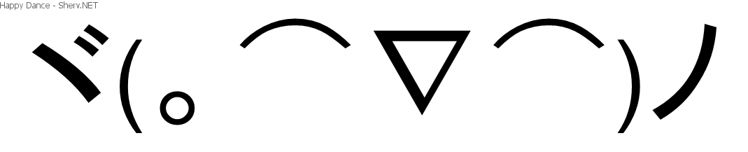 Happy Dance text emoticon | Free text and ASCII emoticons