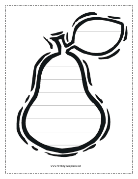 4 Best Images of Pear Template Printable - Pear Outline Clip Art ...