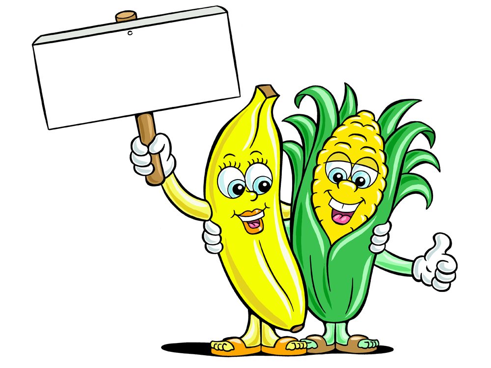 Fruit And Vegetables Cartoon