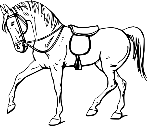 Running Horse Outline - Free Clipart Images