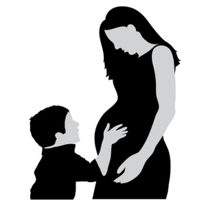 Clip Art Girl With A Pregnat Clipart