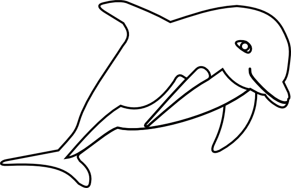 Dolphin clipart outline