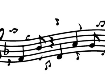 music notes decal